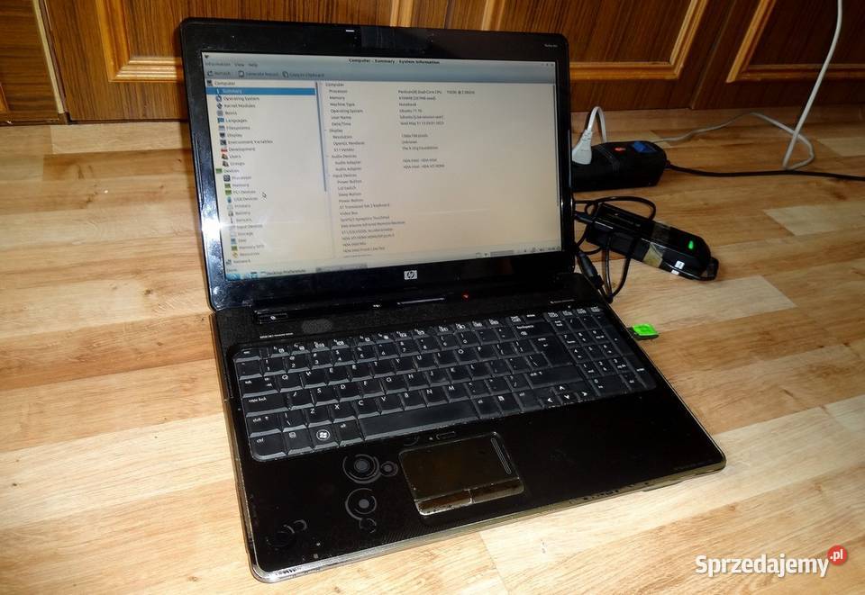 Laptop HP dv61110ew niekompletny uszkodz WiFi Szczecin