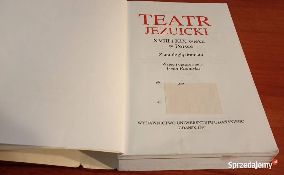 Teatr jezuicki XVIII i XIX wieku w Polsce z Gdańsk