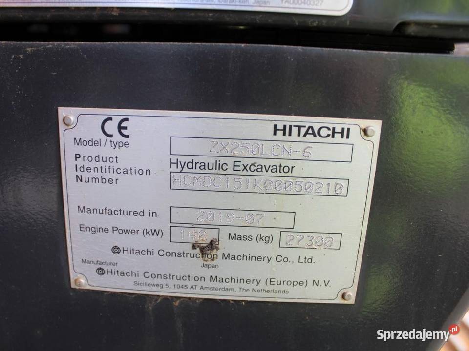 Koparka gasienicowa Hitachi ZX 250 LCN6 Vat jest Warszawa