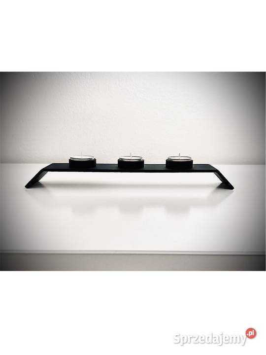 Świecznik loft czarny mat na tealighty Dekoracje i ozdoby mazowieckie sprzedam