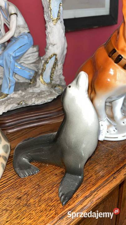 Foka figurka z Fabryki Łomonosowa est 1744 Gdańsk sprzedam