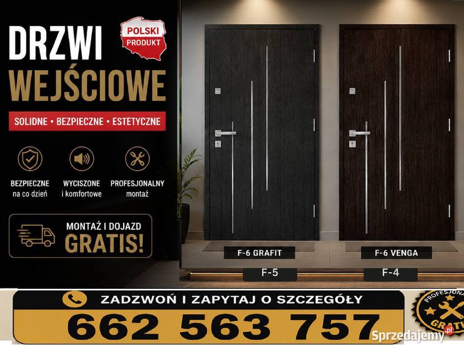 Drzwi z montażem zewnętrzne polskie Częstochowa