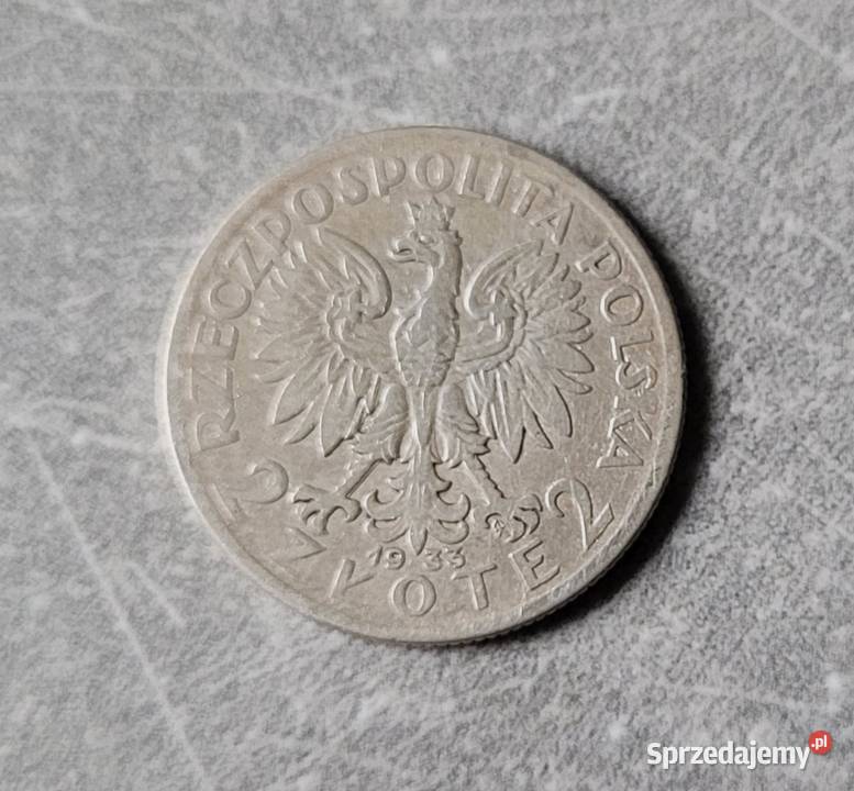 126 POLSKA II RP srebro 2 Złote 1933 r Kolekcje łódzkie Wola Kruszyńska