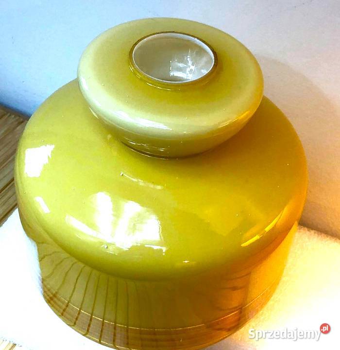 Klosz lampy wiszącej szkło lata 70te PRL Vintage