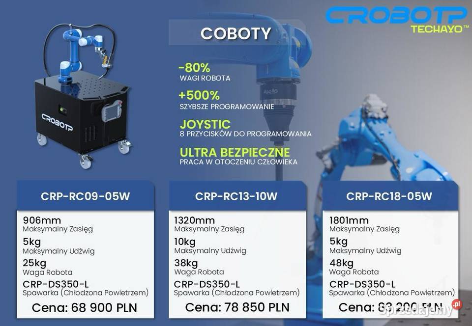 Cobot CRP Robot przemysłowy Spawalnyczy Yaskawa
