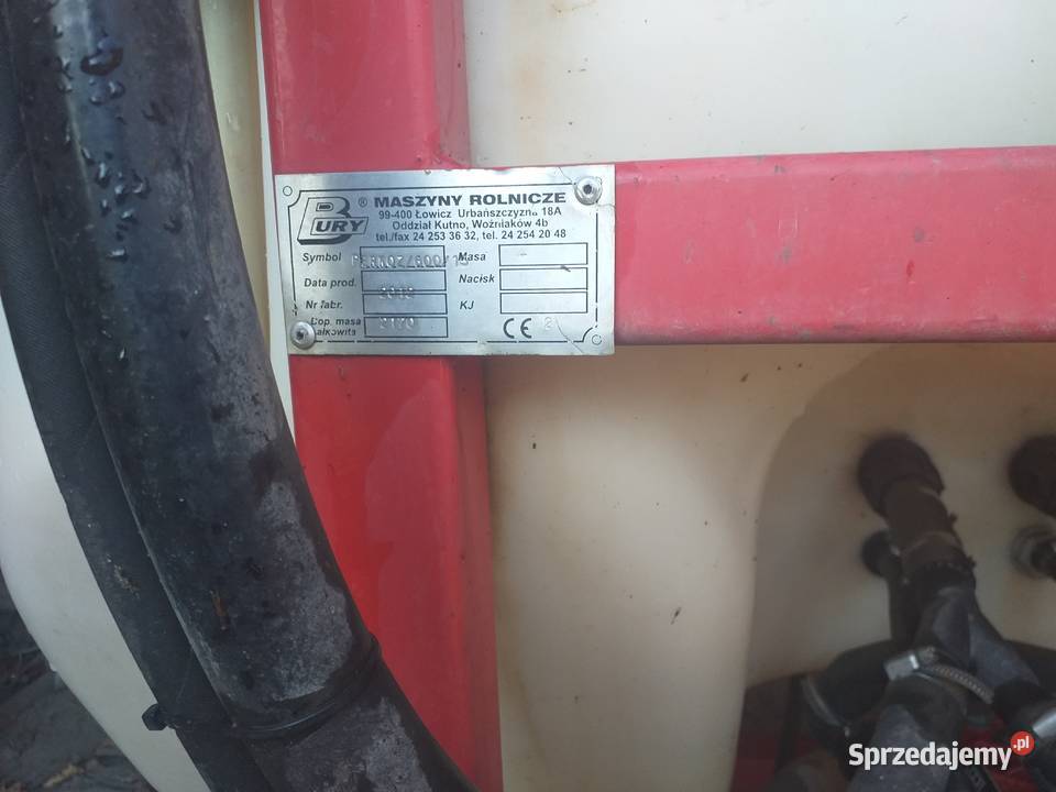 Opryskiwacz 600l Bury Perkoz 15m 2012r Opryskiwacze Chełm