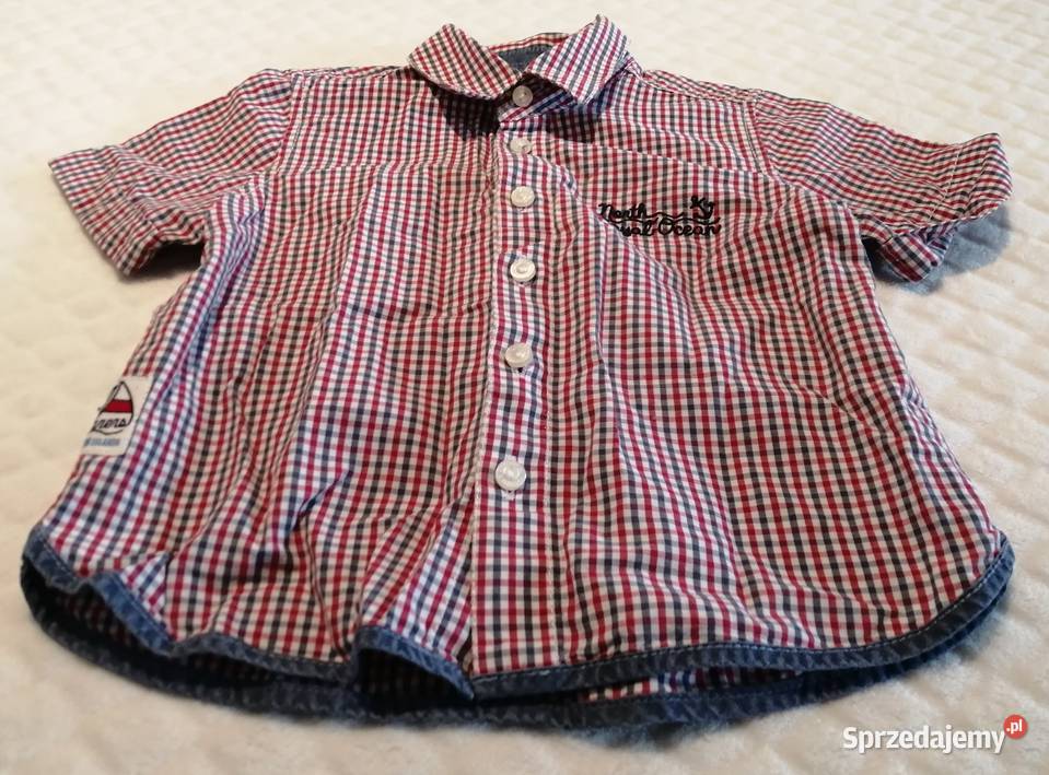 Koszula rozpinana w kratkę krótki rękaw 9298