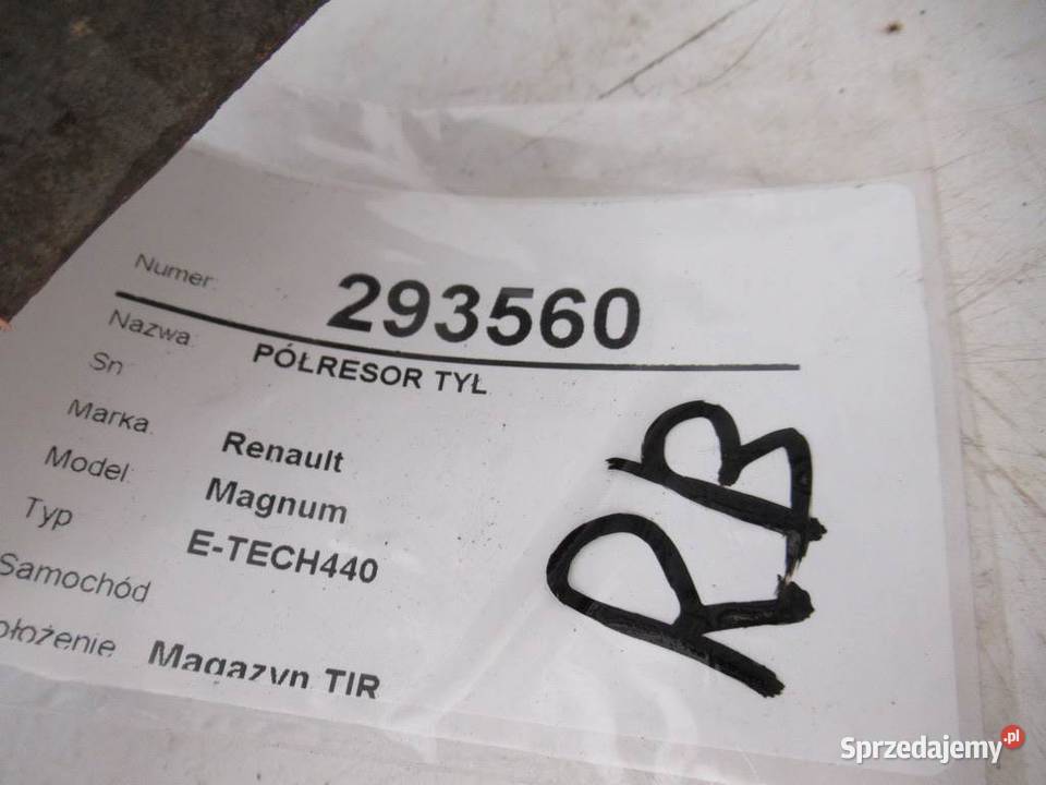 PÓŁRESOR TYŁ RENAULT TRUCKS MAGNUM RESOR TYLNY Resory