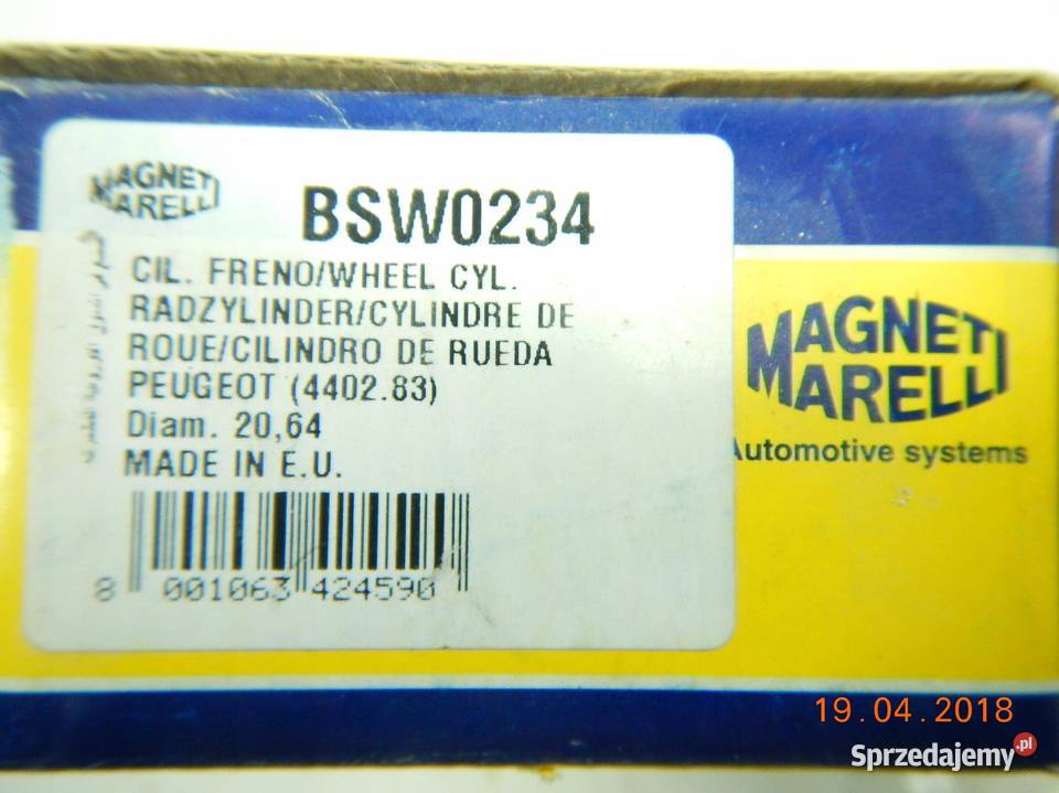 Cylinderek hamulcowy BSW0234 osobowe