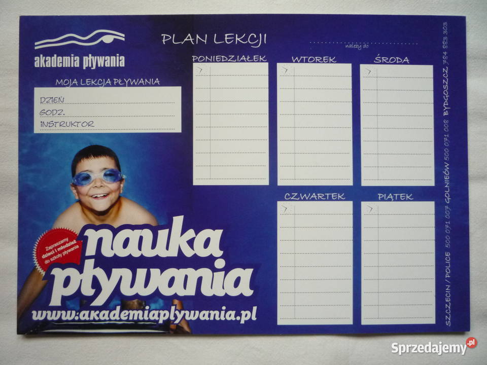 Nowy Plan lekcji do zakupów Artykuły szkolne Szczecin sprzedam