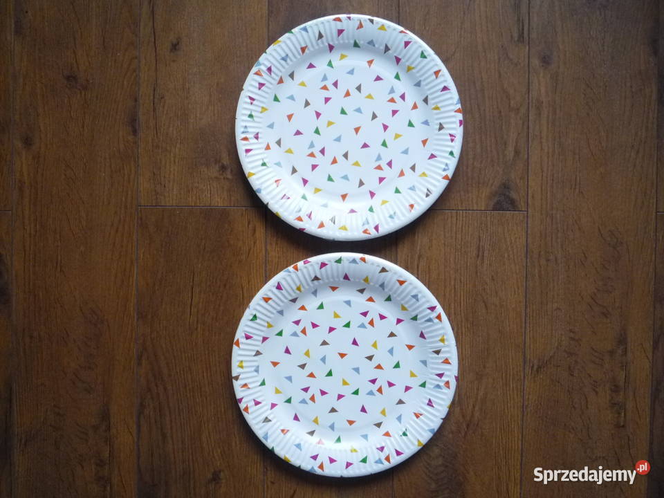 16 sztuk Talerze Papierowe kolorowe Bal Urodziny sprzedam