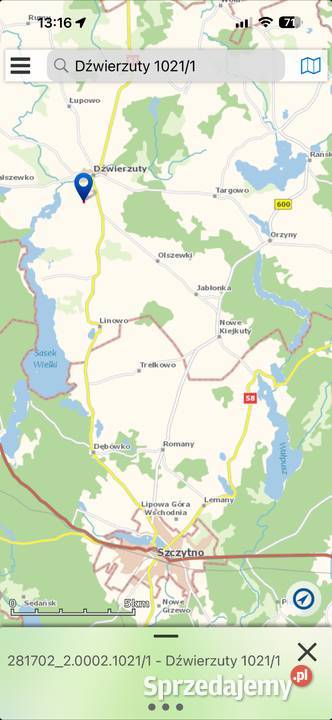 Działka budowlana na mazurach Sprzedaż Dźwierzuty