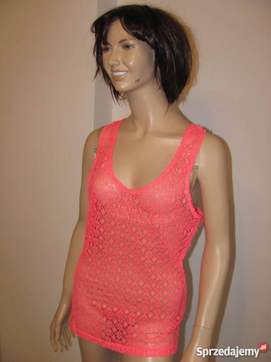 Top koszulka koronkowa różowa szydełkowa idealna Zamość sprzedam