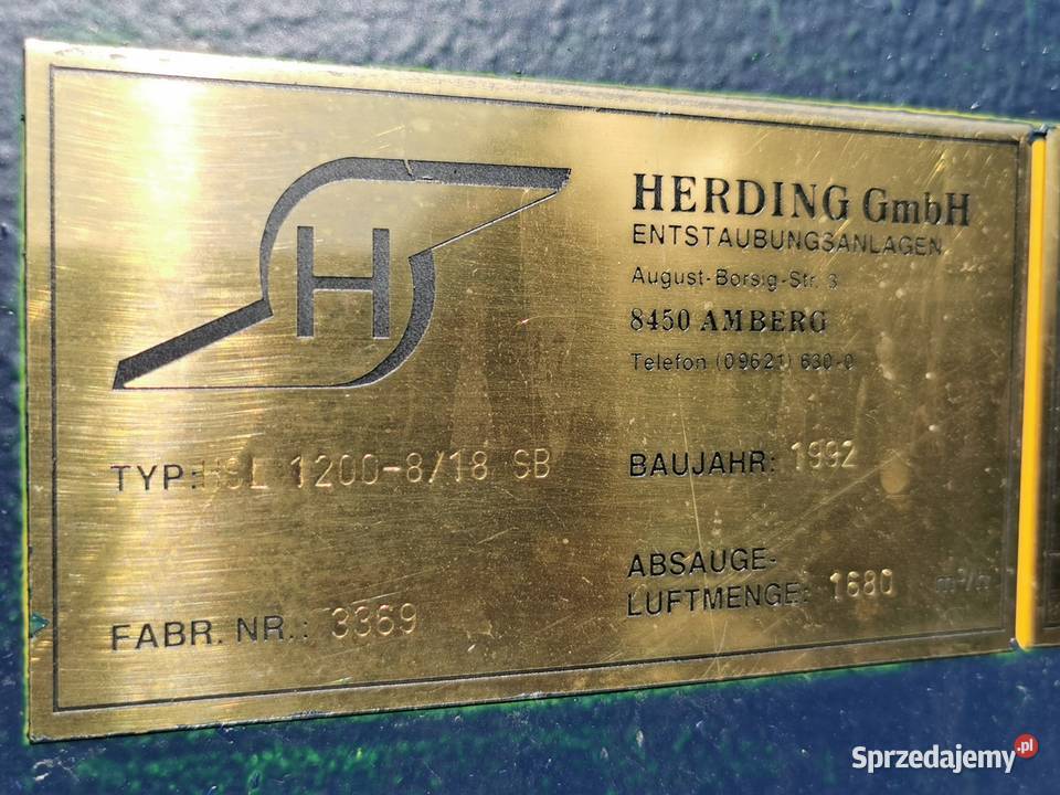 Odciąg pyłu wyciąg dymu do plazmy lasera Herding Zdziechowice