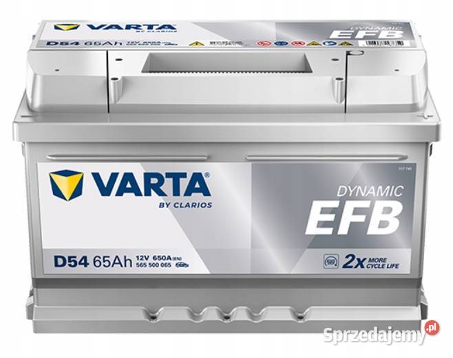 Akumulator VARTA D54 EFB 12V 65Ah 650A osobowe Jelcz-Laskowice