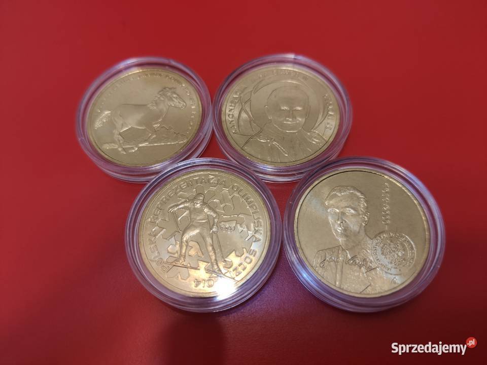 2014r 2 GN komplet 4 monety Antyki, Sztuka, Kolekcje