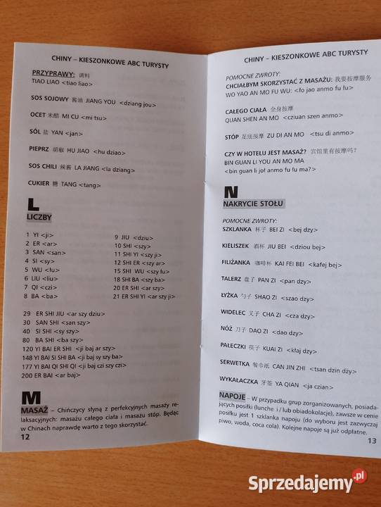 CHINY Kieszonkowe ABC Turysty mini poradnik wielkopolskie Złotniki