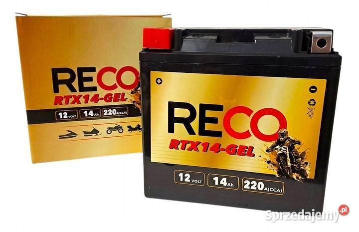 AKUMULATOR MOTOCYKLOWY RECO RTX14GEL YTX14BS 12V Gniezno