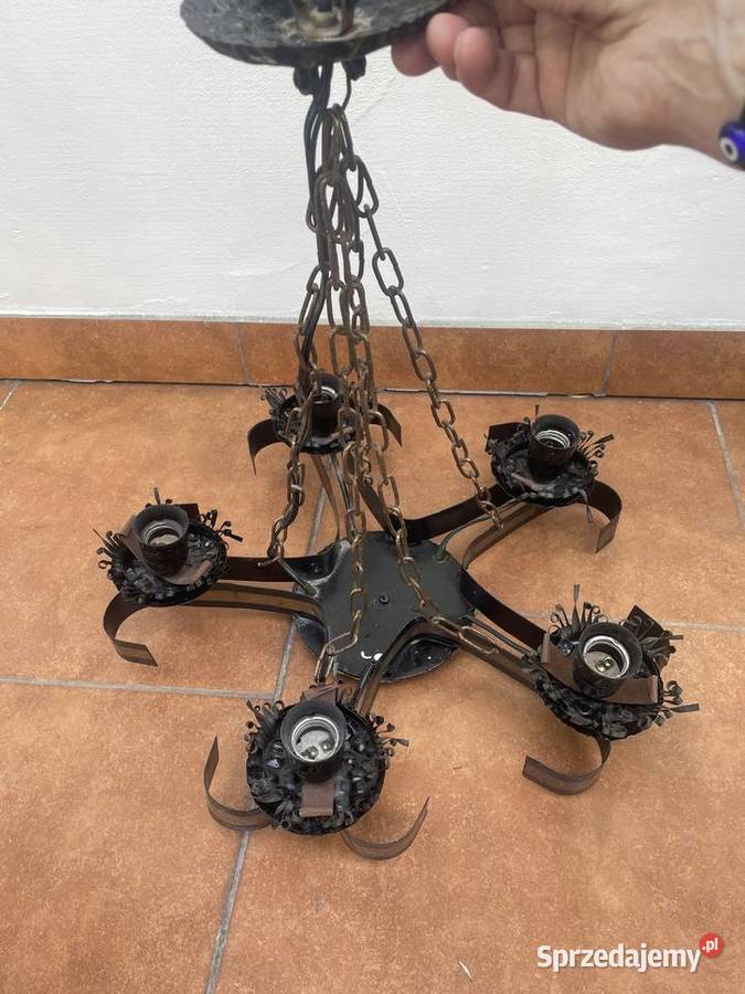 Lampa antyk szklane zdejmowane klosze Antyki Ostrzeszów