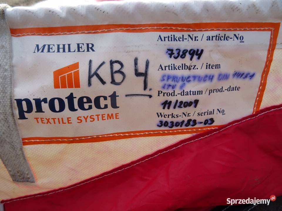 PŁACHTA RATOWNICZA SKOKOCHRON 350 MEHLER PROTECT