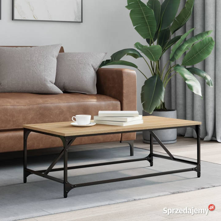 Stolik kawowy dąb sonoma 100x50x35 materiał Warszawa