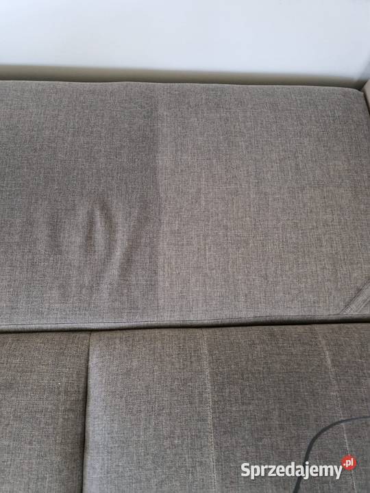 Narożnik rozkładany jasny BEZOWYSZARY wygodny w Narożniki Kraków