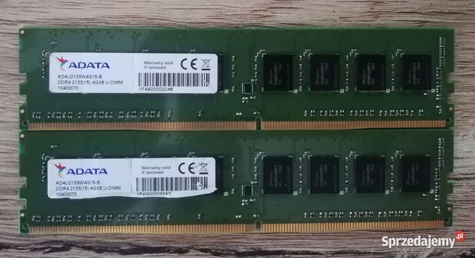 Pamięć ram 2x 4 GB Pojemność 8GB Tarnobrzeg
