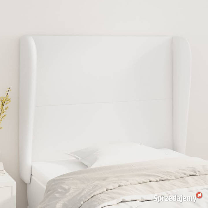 Zagłówek uszak biały 103x23x118128 sztuczna Warszawa