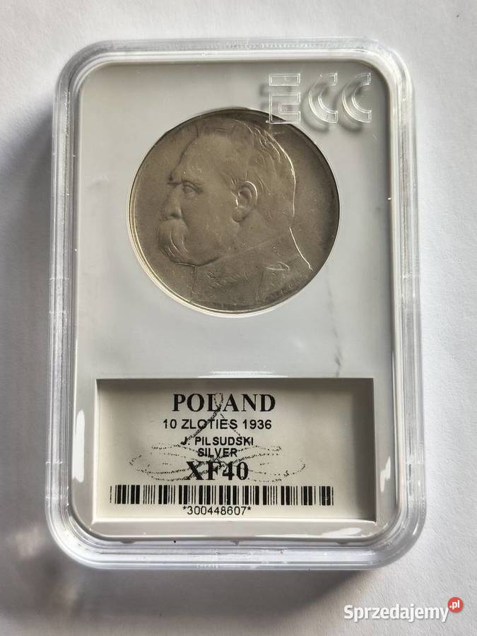 10 1936 Józef Piłsudski grading GNC XF40 zachodniopomorskie Szczecin