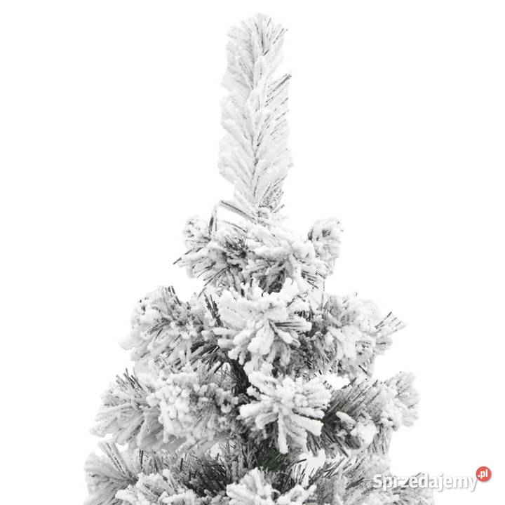 vidaXL Smukła sztuczna choinka pokryta śniegiem mazowieckie Warszawa