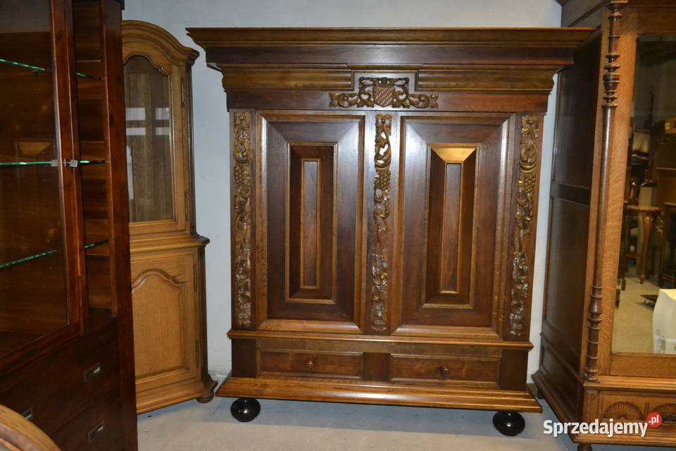 szafa holenderska dąb orzech 2 Antyki Będzin