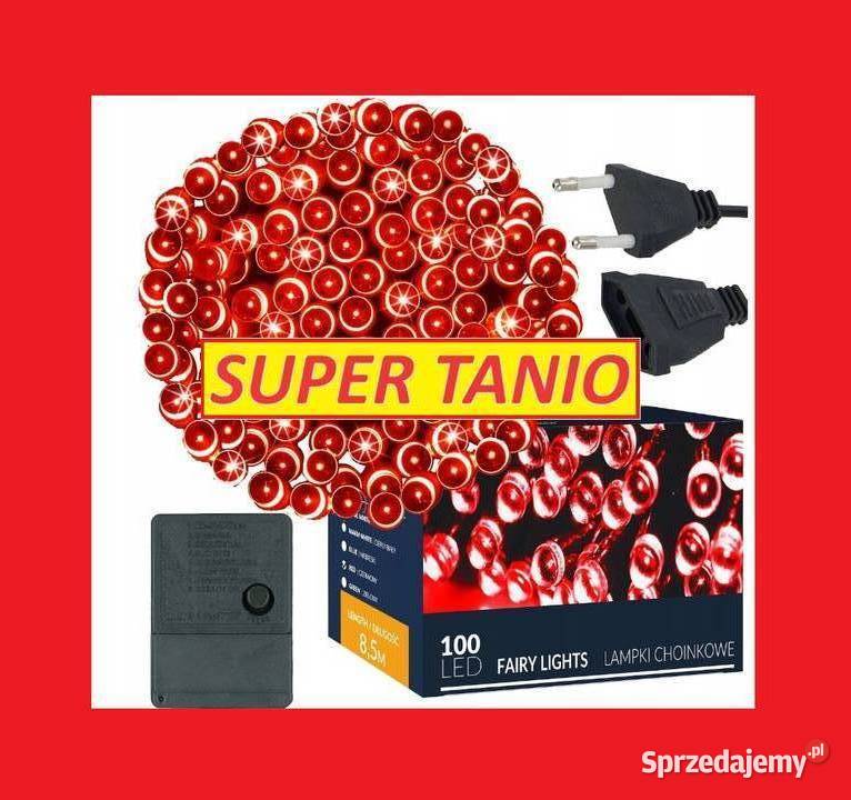 LAMPKI 100 LED NA CHOINKĘ ZEWWEW 85m CZERWONE dolnośląskie Wrocław sprzedam