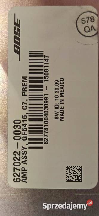 AUDI A7 4G WZMACNIACZ BOSE 4G5035223B Panele sterowania, przełączniki