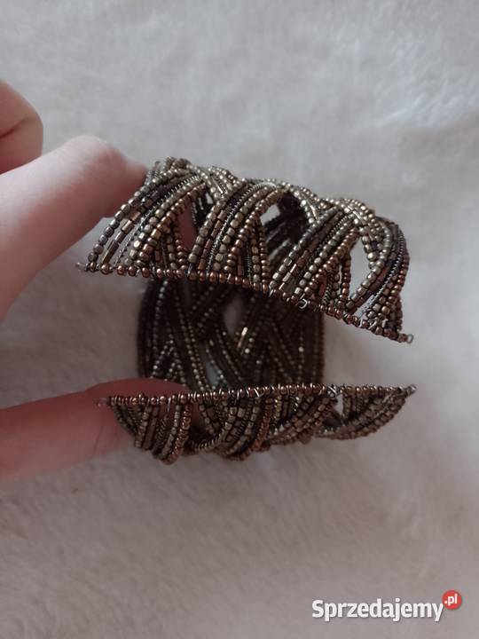 ZARA Szeroka Bogato zdobiona bransoletka na rękę Dla kobiet Kraków