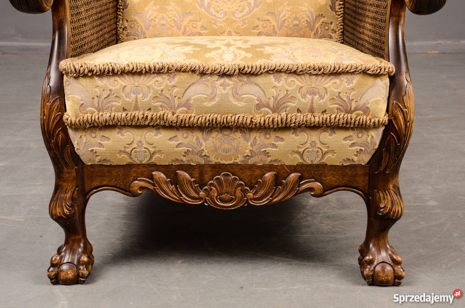 Piękny komplet Chippendale SOFA i DWA FOTELE Wałbrzych