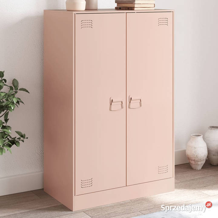 Szafka boczna różowa 67x39x107 stal WM841662 Warszawa