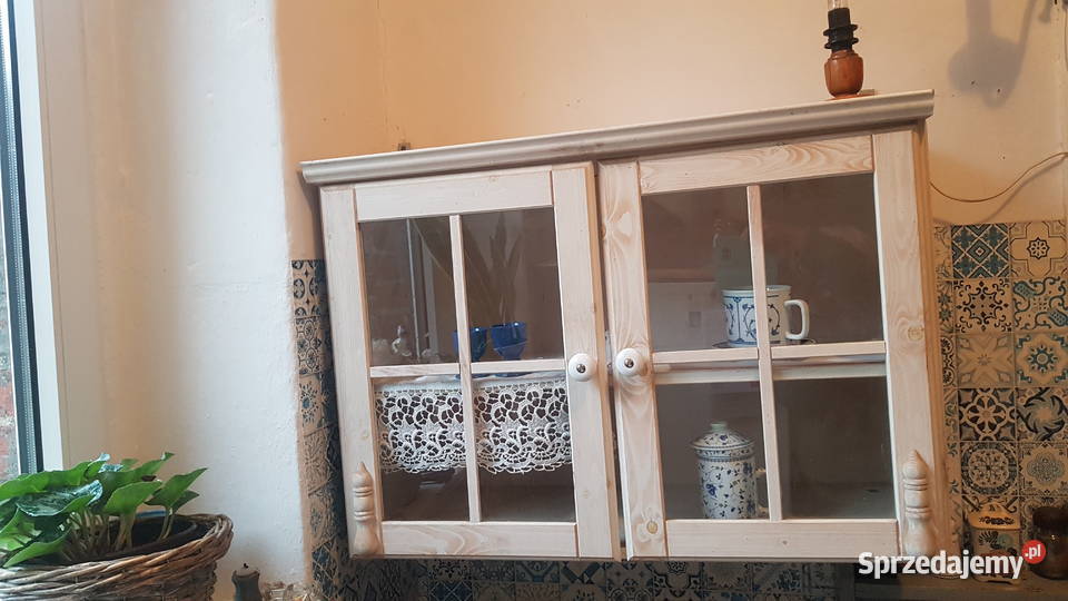 drewniana bielona półka z szufladką zachodniopomorskie Białogard