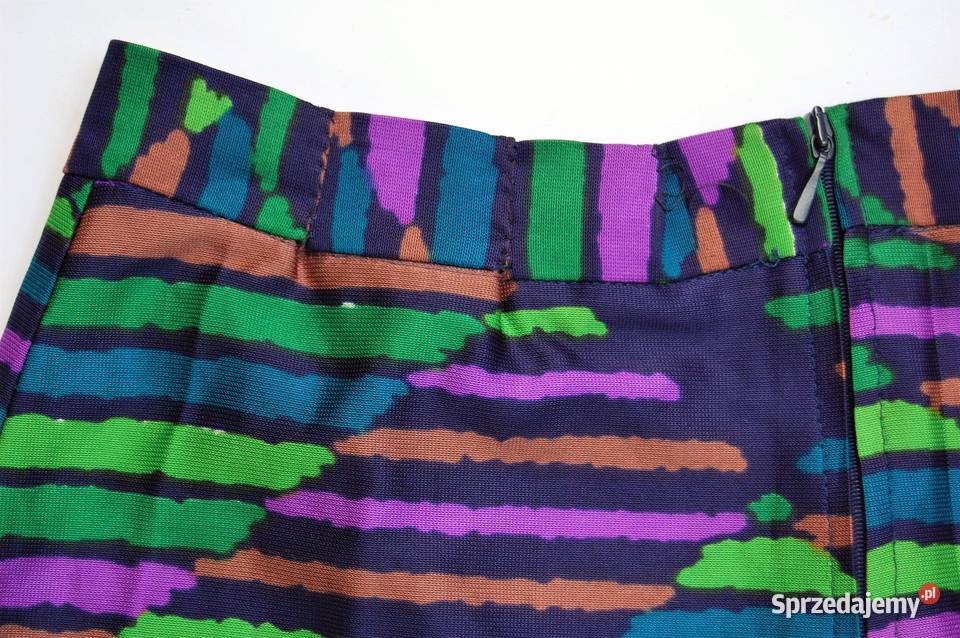 Spódnica vintage jersey Deha of Sweden 70 kolorowy Lublin