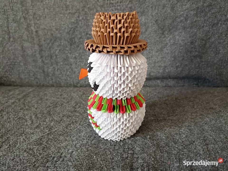 Duży Bałwan Origami Modułowe 3D pomorskie Kwidzyn