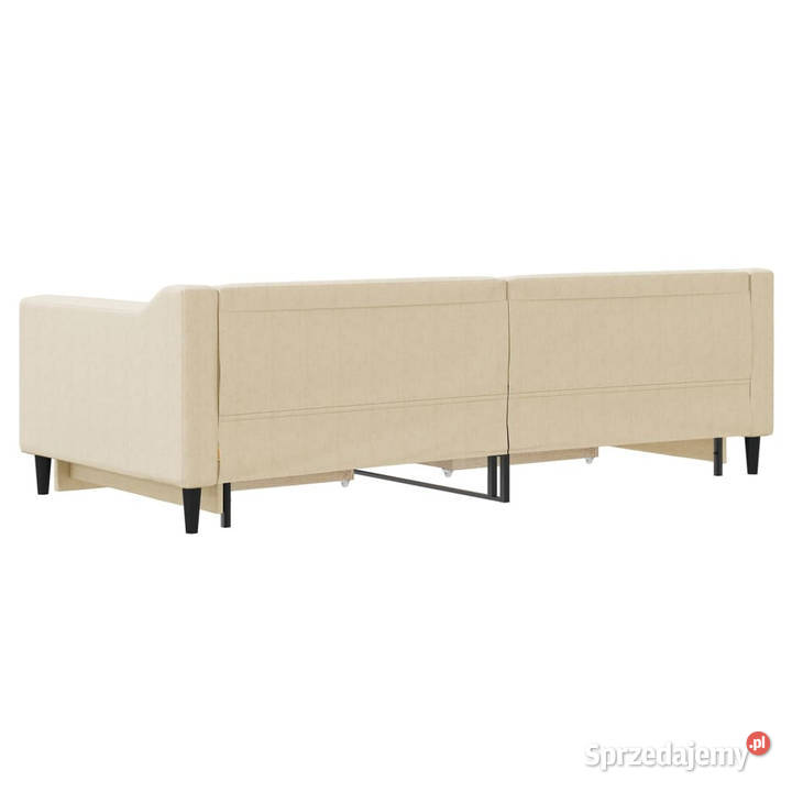 Sofa rozsuwana z szufladami kremowa tkanina mazowieckie Warszawa sprzedam