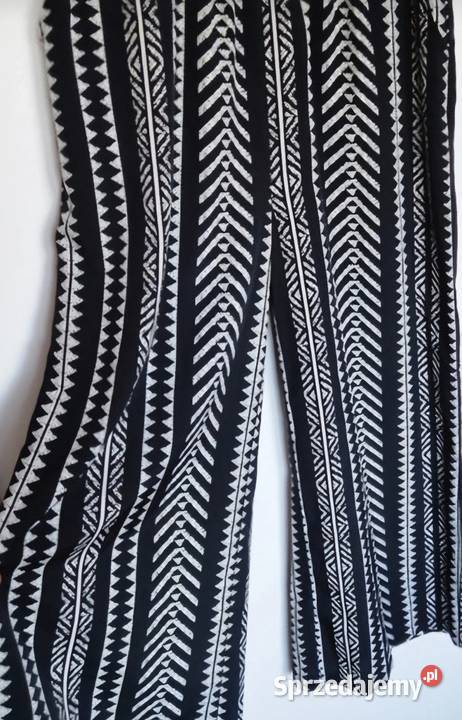 Spodnie szerokie luźne palazzo kuloty XL czarno