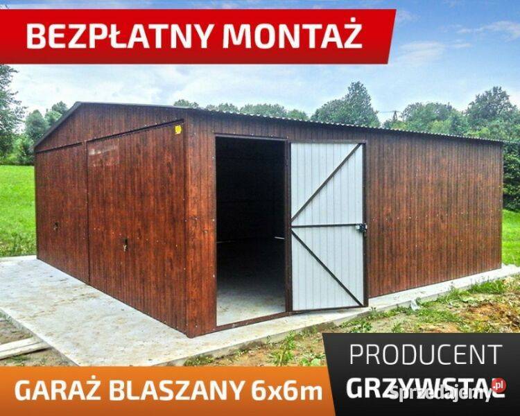 DREWNOPODOBNY Garaż Blaszany Jednospadowy Wiata 217zł/m2 Radzyń Podlaski