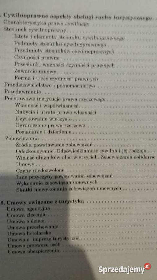 Podstawy prawa w turystyce unikatowe książki mazowieckie Warszawa