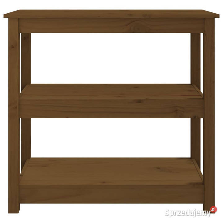 Stolik konsolowy miodowy brąz 80x40x74 drewno