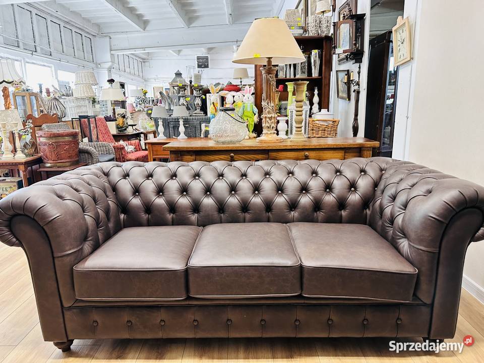 Ekskluzywny angielski komplet dwóch kanap pomorskie Tczew