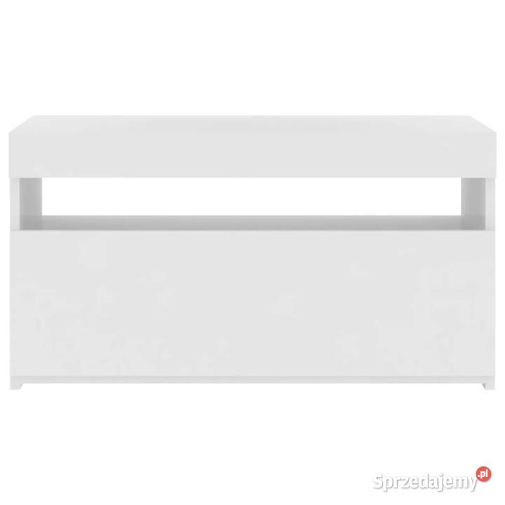 Szafka pod TV z oświetleniem LED biała 75x35x40 RTV Warszawa