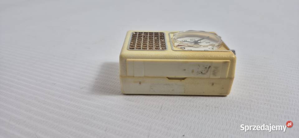 Kolekcjonerski Mini Budzik RUHLA Design PRL NRD Biłgoraj