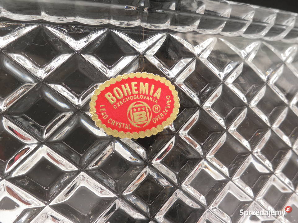 Elegancki Zestaw Kryształowy BOHEMIA Cukiernica Raszków