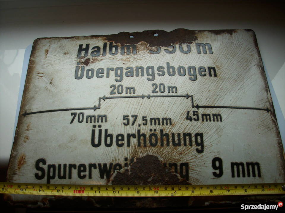 Przedwojenne laminowane niemieckie duże tablice