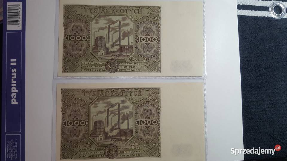 RARYTAS 1000 złotych 1947 kolejna numeracja Warszawa